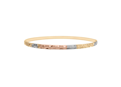 3 Tone Plated | Diamond Cut Bangles